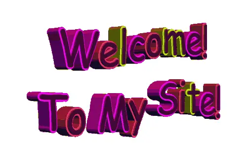 gif with words "welcome to my page" 