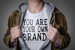 personal branding on a t shirt